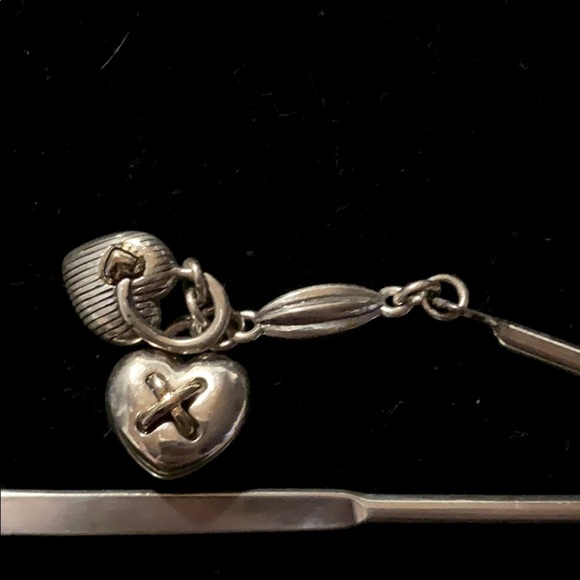 Brighton Dangling TwoHeart Silver Bookmark-Classic - Picture 5 of 6
